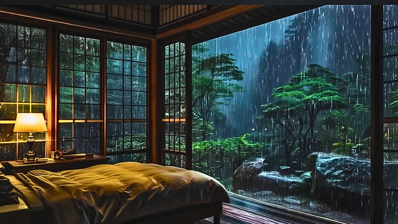 🔴 LIVE Rain on Bedroom Window for Insomnia — Fall Asleep Fast (No Music, 10 Hours)