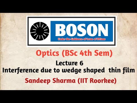 Interference due to wedge shaped thin film | BSc 4th Sem | Optics ...