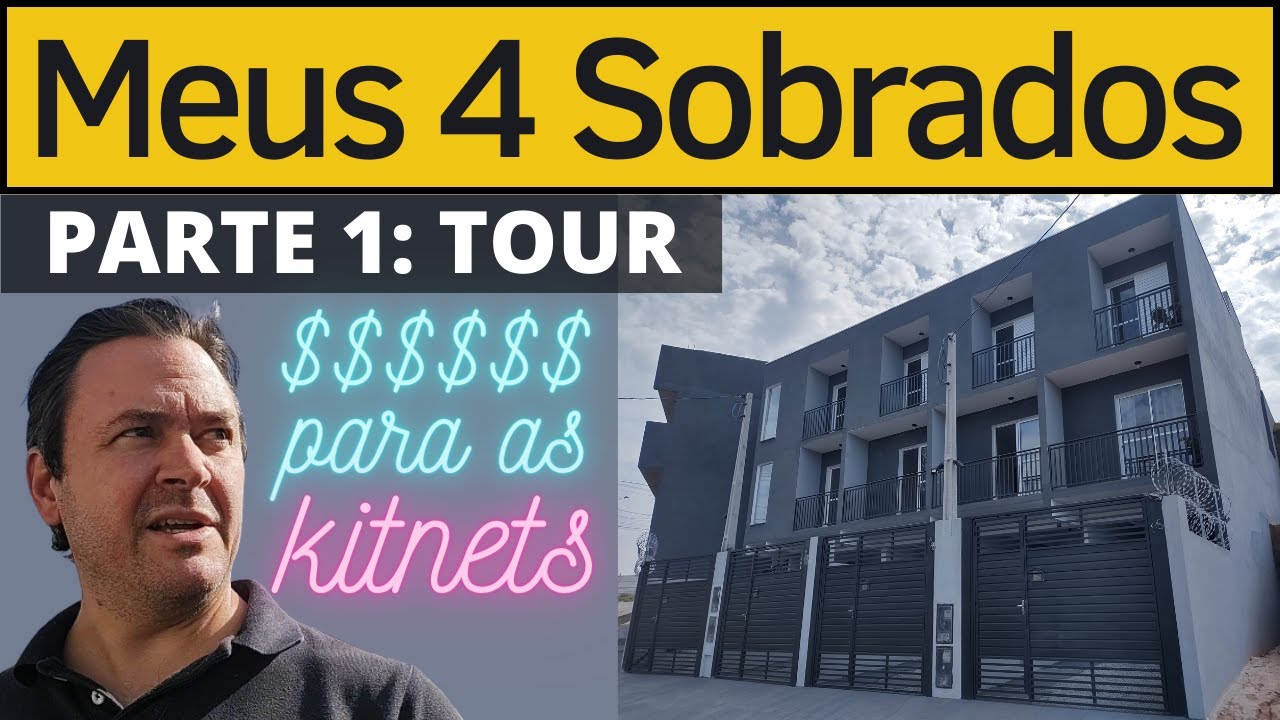 Tour pelos 4 SOBRADOS que vão gerar recursos para a obra das KITNETS.