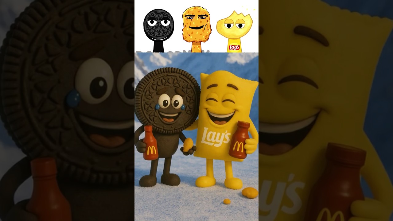 LAY'S X Oreo X Dancing Nugget Sprunki OC - Lay’s Chips X Oreo X Dancing Nugget From Smile to Tears😍😭