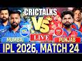 Live: Mumbai vs Punjab, Live Match Today IPL 2026, Live Cricket Commentary, Scores 2nd Inn