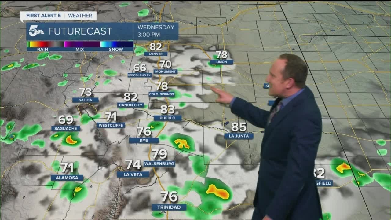 Pleasant highs Wednesday, with a few isolated showers possible - YouTube