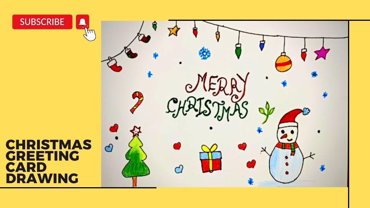 Simple Christmas Card Ideas for Beginners! 🎄 Christmas greeting card