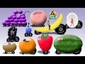 Fruit Cars - Learn Fruits With Words And Vehicles For Children