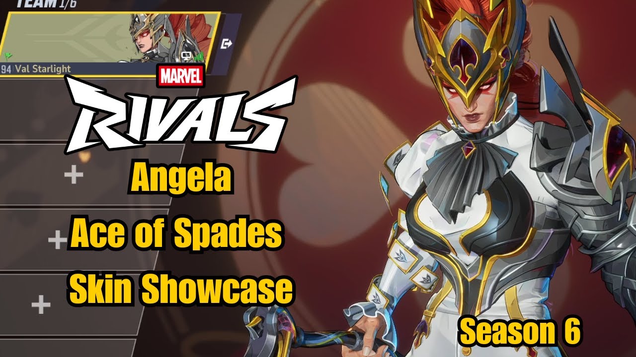 Angela | Ace of Spades Skin Showcase | Marvel Rivals Gameplay Season 6