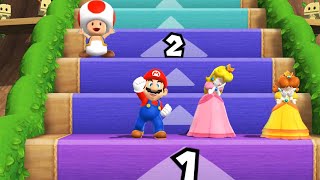 Mario Party 9 Step It Up - Mario vs Peach Queen vs Daisy vs Toad ( Hardest CPU)