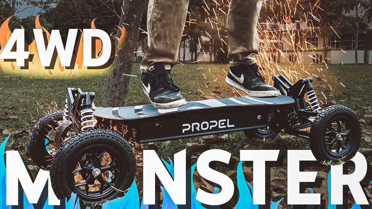 4 Wheel Drive Monster! Propel X4S OFFROAD Electric Skateboard