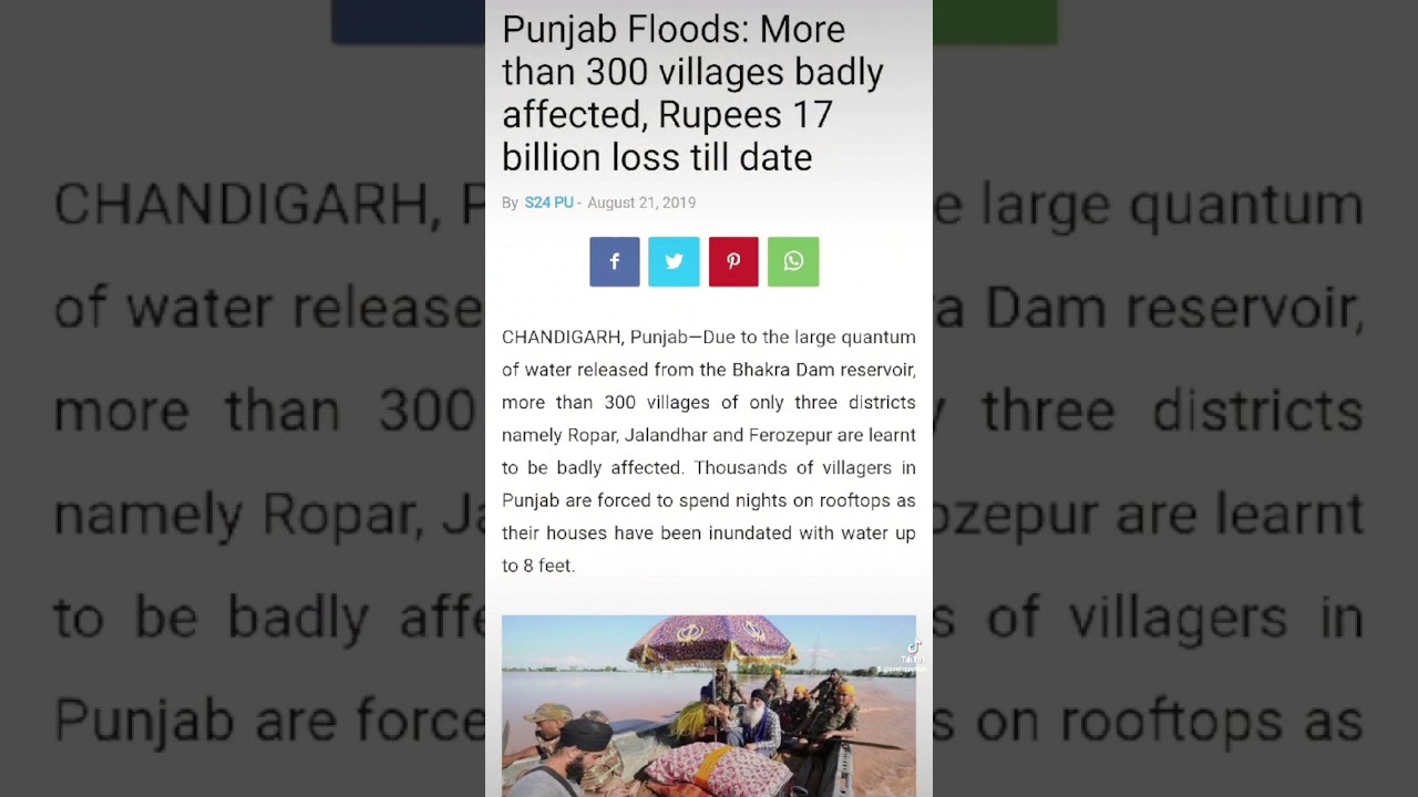 What causes Punjab to flood? 