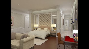 Sketchup Bedroom, bath & walk-in robe build + Vray Render