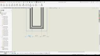 Add-in STPanel for SOLIDWORKS. Command - Create dimensions chain.