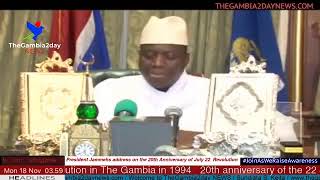 President Yahya Jammeh speech 20th anniversary of the 22 July revolution