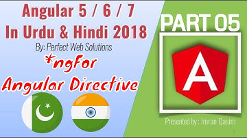 Part 05 Angular 5 crash course series in Urdu: ngFor Directive with small sample todo list project
