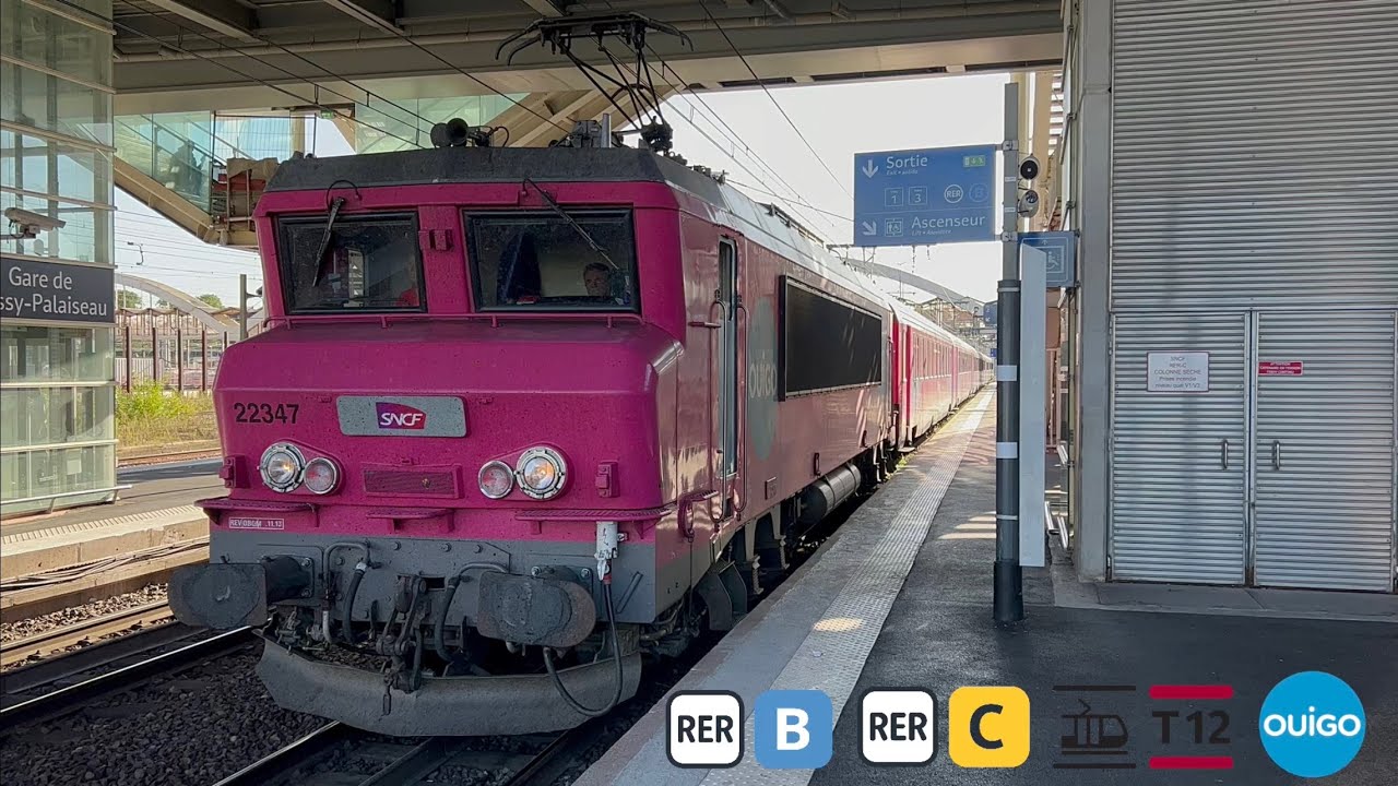 Spot à Massy-Palaiseau RER B, C tramway T12 en essais et Ouigo train classique