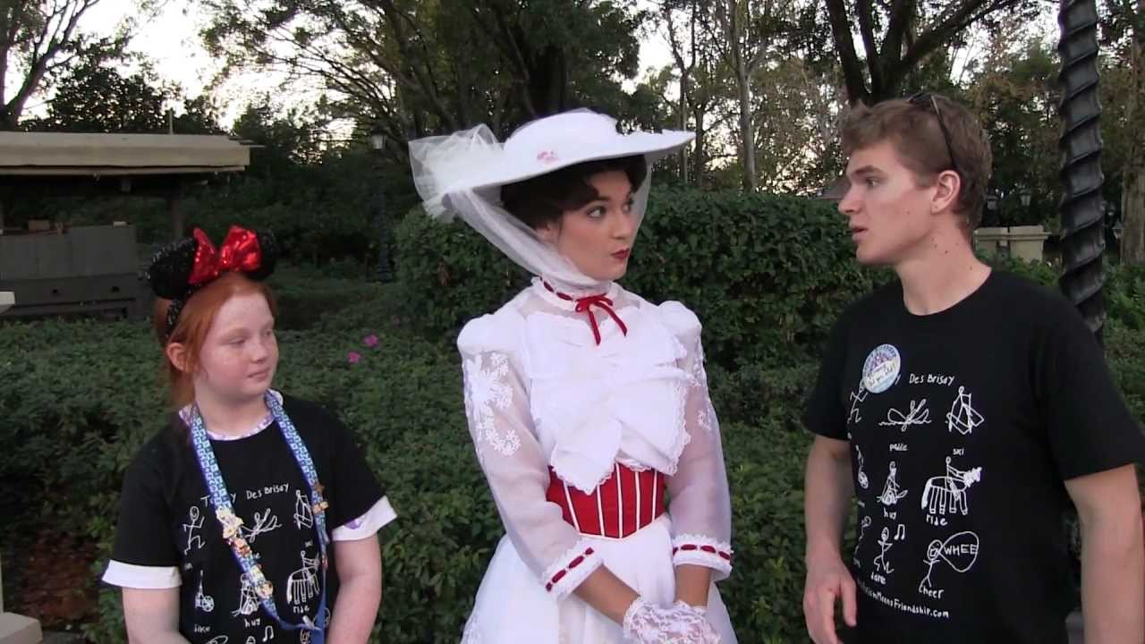 Mary Poppins at Epcot - Tommy, Betsy and Gluten say hello