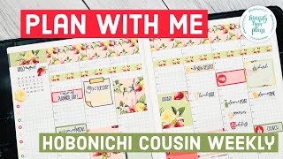 Weekly Hobonichi Cousin Plan with Me || Strawberry Lemonade || Mandy Lynn Plans