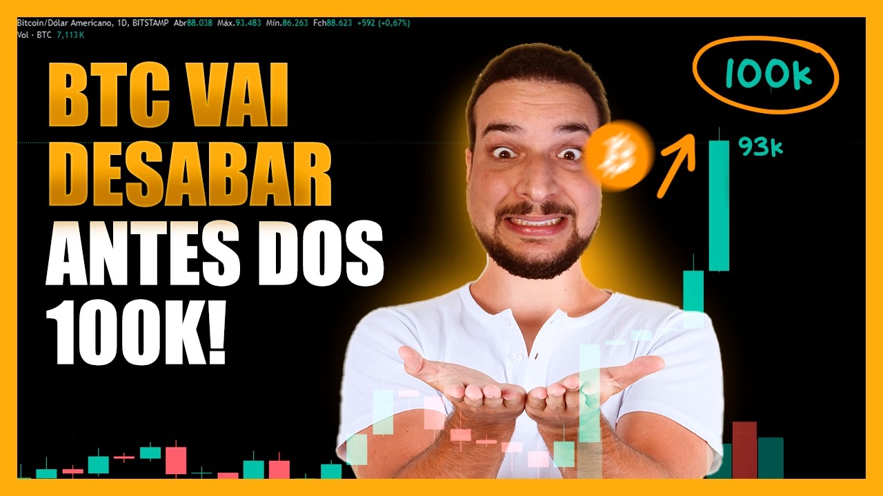 BITCOIN BATE 93K, MAS VAI DESABAR ANTES DOS 100K 🚨