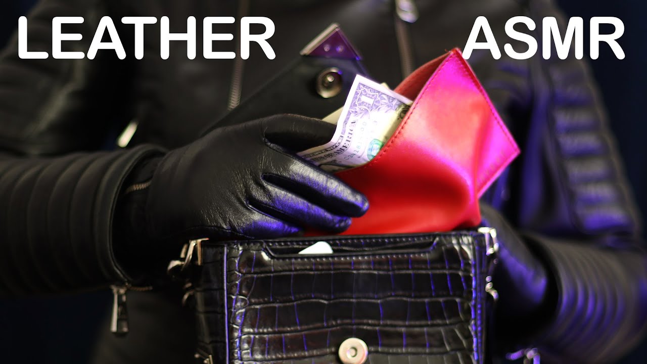 ASMR Leather Triggers for You! Relaxing Sounds for Sleep (NO TALKING) 4K Video