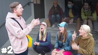 3 Sisters go CRAZY for Freestyle Rapper