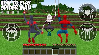 HOW TO PLAY SPIDER MAN vs MILES MORALES vs GWEN MINECRAFT! REALISTIC SUPERHEROES GAMEPLAY Animation! screenshot 5