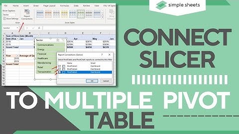 How to Use a Slicer to Update Multiple Pivot Table ! From Different Data Sources