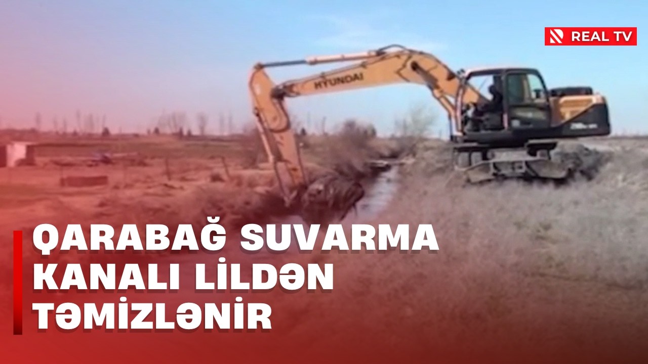 Qarabağ suvarma kanalı lildən təmizlənir