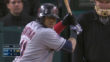 CLE@DET: Santana hits a two-run double to right field