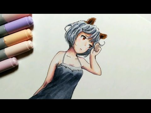 コピック 猫耳の女の子描いてみた Youtube コピック 猫耳の女の子描いてみた Youtube
