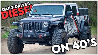 Daily Driving The 2021 Jeep Gladiator Diesel on 40's! | MPG'S?, Gear Swap?, Tuner?