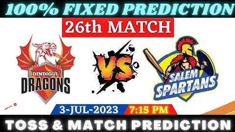 DD vs SS Toss and Match Prediction | Today Toss Prediction | 26th Match Prediction | #Tnpl #Toss