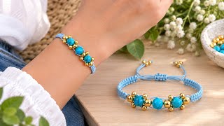 How to Make a Beaded Macrame Bracelet ⁉️ DIY Bracelet Tutorial