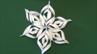 「雪の結晶」折り紙クラフト"Snowy crystal" origami craft