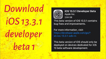 iOS 13.3.1 Developer Beta 1 Download and install. How to download iOS 13.3.1 beta 1 without pc.