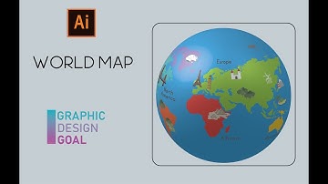 Making World Map in 3D Revolve Illustrator Tutorials | Graphic Design Goal
