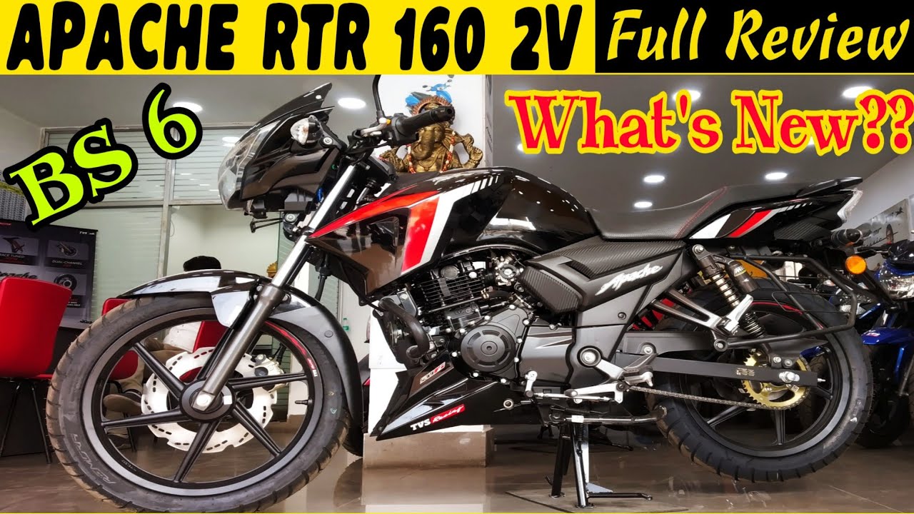 Tvs Apache Rtr 160 2v Bs6 What S New Full Review Mileage Price Youtube