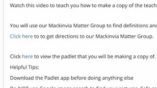 How to make a copy of the Matter Padlet