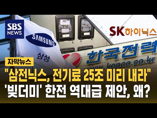 "삼전닉스, 전기료 25조 미리 내라"..'빚더미' 한전 역대급 제안, 왜? (자막뉴스) / SBS