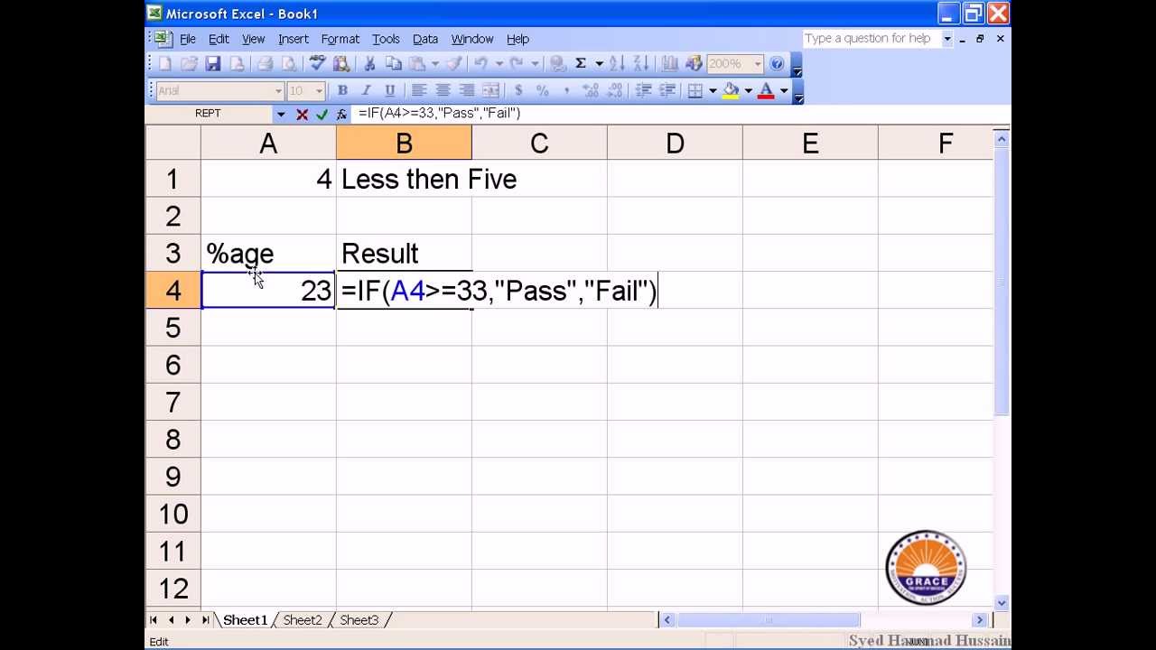 Use Of IF Statement In Microsoft Excel In Urdu YouTube