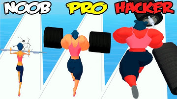 NOOB vs PRO vs HACKER in Weight Runner 3D