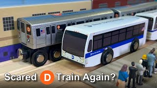 Munipals MTA Scared D Train Delays New York Buses At Bay 50 Street - Subway Mini Clip @Trainman6000