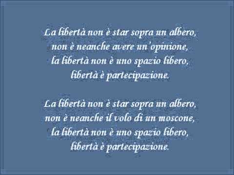 La libertà Giorgio Gaber