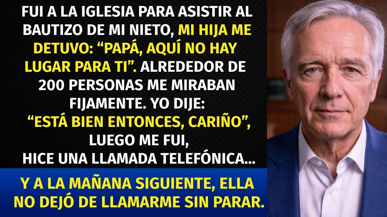 Mi hija me dejó fuera del bautizo “No hay lugar para ti, papá”  Volví a casa y…
