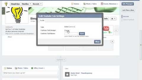 How to change youtube App/Tab icon on your fan page in Facebook?