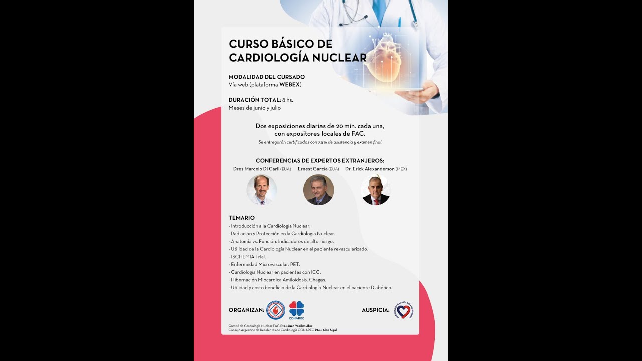 Curso Fac Ultima Clase Del Curso Básico De Cardiología Nuclear Ernes