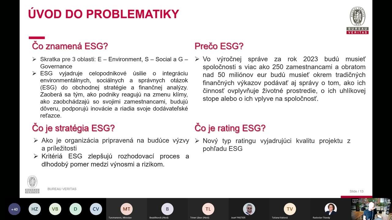 Záznam z webináře: Nefinanční reporting alias ESG reporting: Co Vás čeká a jak se připravit?