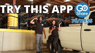 WHAT IS GO SHARE? MY FIRST TIME TRYING THIS DELIVERY APP | Pickup Truck and Cargo Van Side Hustle screenshot 4