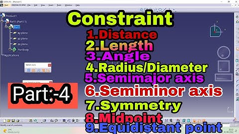 How do I use constraints in Catia v5? || Constaraints defined in dialog Box in Hindi.
