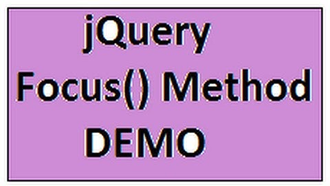TAMIL FOCUS METHOD IN JQUERY DEMO