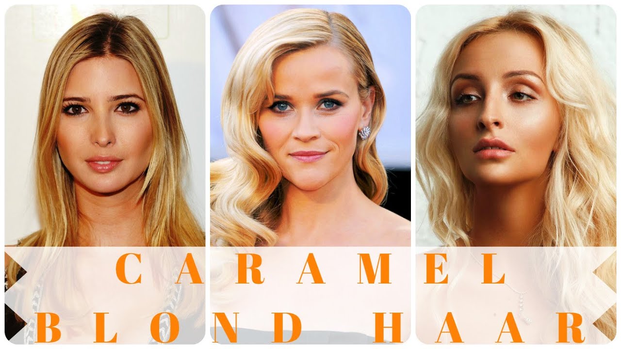 Caramel blond haar