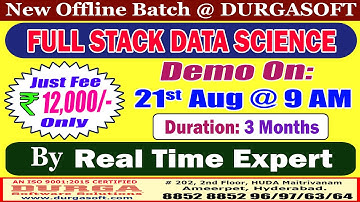 FULL STACK DATA SCIENCE Offline Training @ DURGASOFT