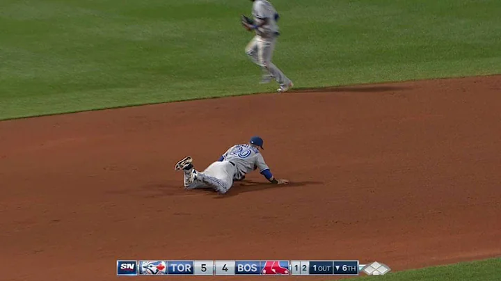 TOR@BOS: Donaldson makes nice diving play, robs Craig